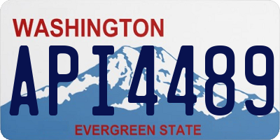 WA license plate API4489