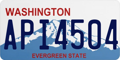 WA license plate API4504