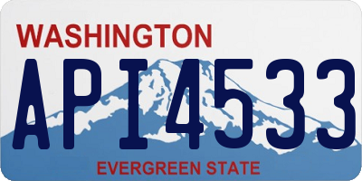 WA license plate API4533