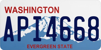 WA license plate API4668