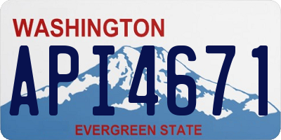WA license plate API4671