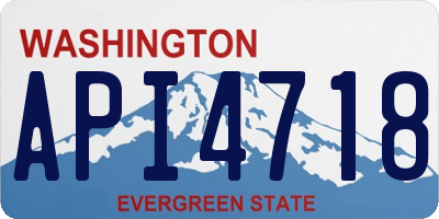 WA license plate API4718