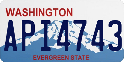 WA license plate API4743