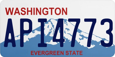 WA license plate API4773