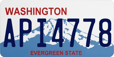 WA license plate API4778