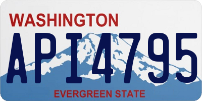 WA license plate API4795