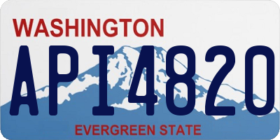 WA license plate API4820