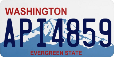 WA license plate API4859