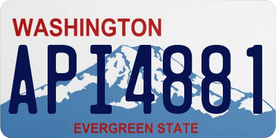 WA license plate API4881