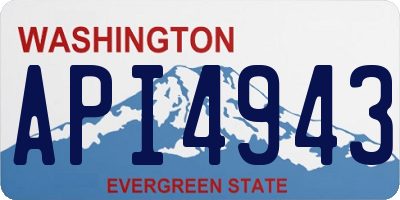 WA license plate API4943