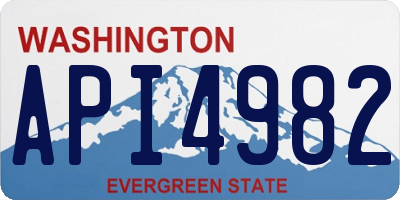 WA license plate API4982