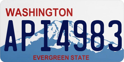 WA license plate API4983