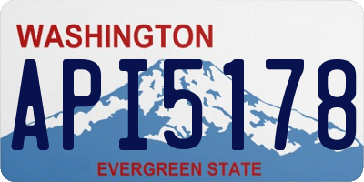 WA license plate API5178
