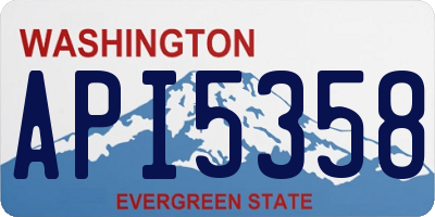 WA license plate API5358