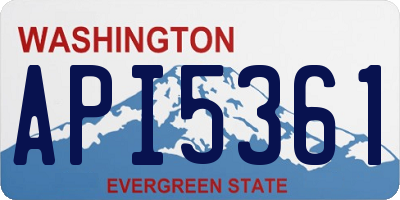 WA license plate API5361