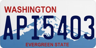 WA license plate API5403