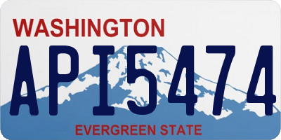 WA license plate API5474