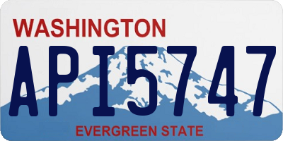WA license plate API5747