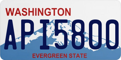 WA license plate API5800