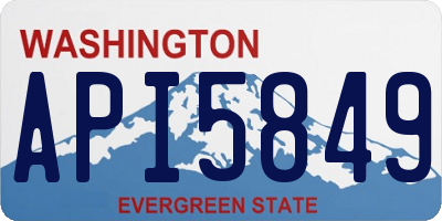 WA license plate API5849