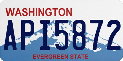 WA license plate API5872