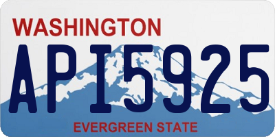 WA license plate API5925