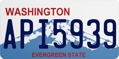 WA license plate API5939