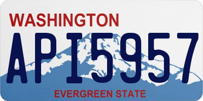 WA license plate API5957