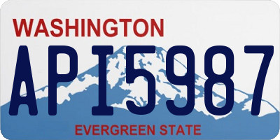 WA license plate API5987