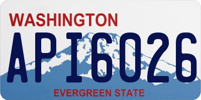 WA license plate API6026