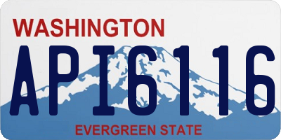 WA license plate API6116