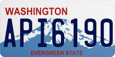 WA license plate API6190
