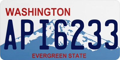 WA license plate API6233