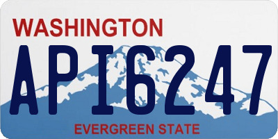 WA license plate API6247