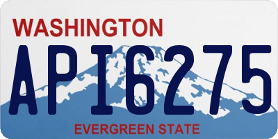 WA license plate API6275
