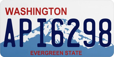 WA license plate API6298