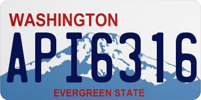 WA license plate API6316