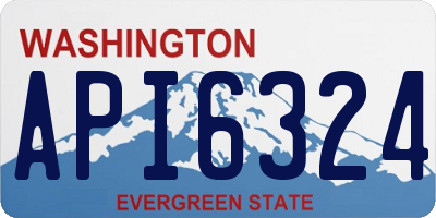 WA license plate API6324