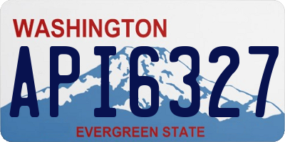 WA license plate API6327