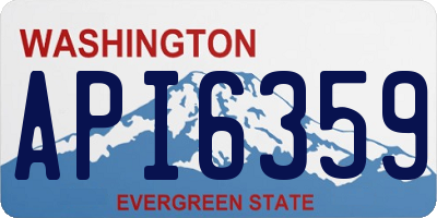 WA license plate API6359