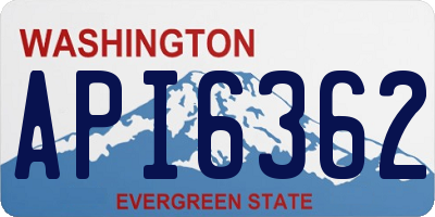 WA license plate API6362