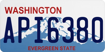 WA license plate API6380