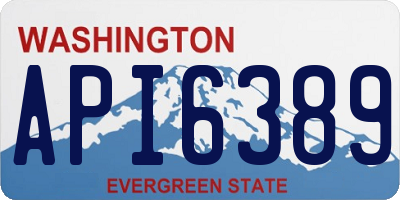 WA license plate API6389