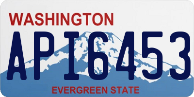 WA license plate API6453