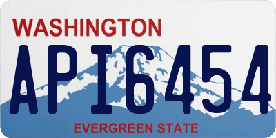 WA license plate API6454