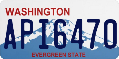 WA license plate API6470