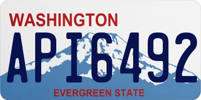 WA license plate API6492
