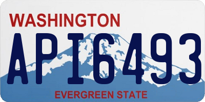WA license plate API6493