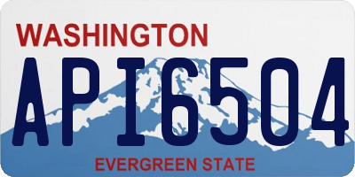 WA license plate API6504