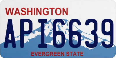 WA license plate API6639